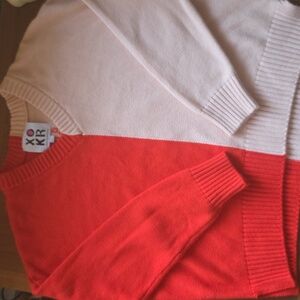 Kerri Rosenthal Radiant Heart Colorblock Sweater, Sz Large